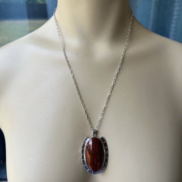 Ray Youmans Dinosaur Gem Bone Pendant Necklace‎ Sterling Silver Multicolor 26.7g - Picture 6 of 13